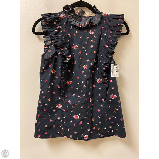 Top Short Sleeve By Rebecca Taylor In Navy, Size: Xs