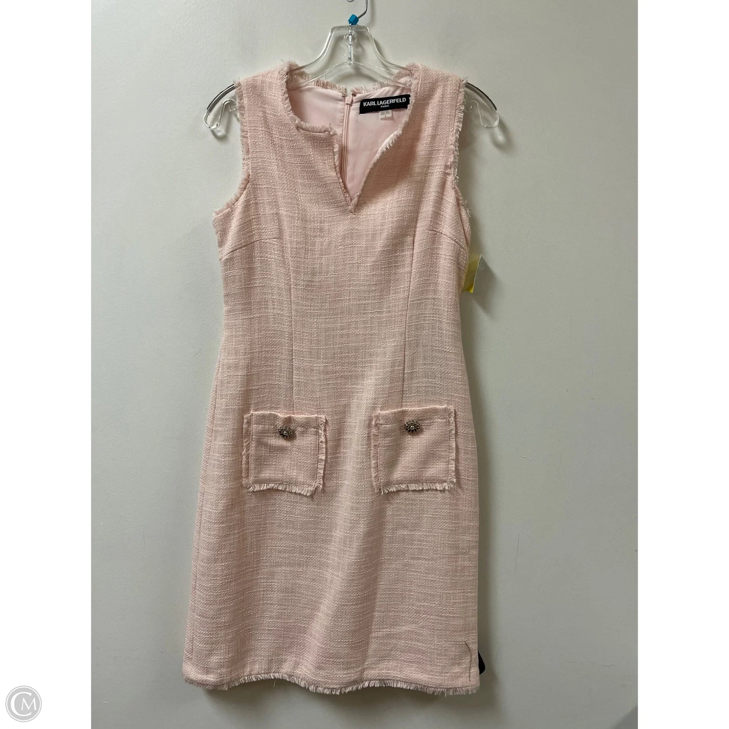 Dress Designer By Karl Lagerfeld In Pink, Size: S