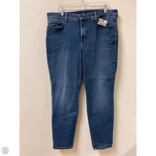 Jeans Skinny By Not Your Daughters Jeans In Blue Denim, Size: 16
