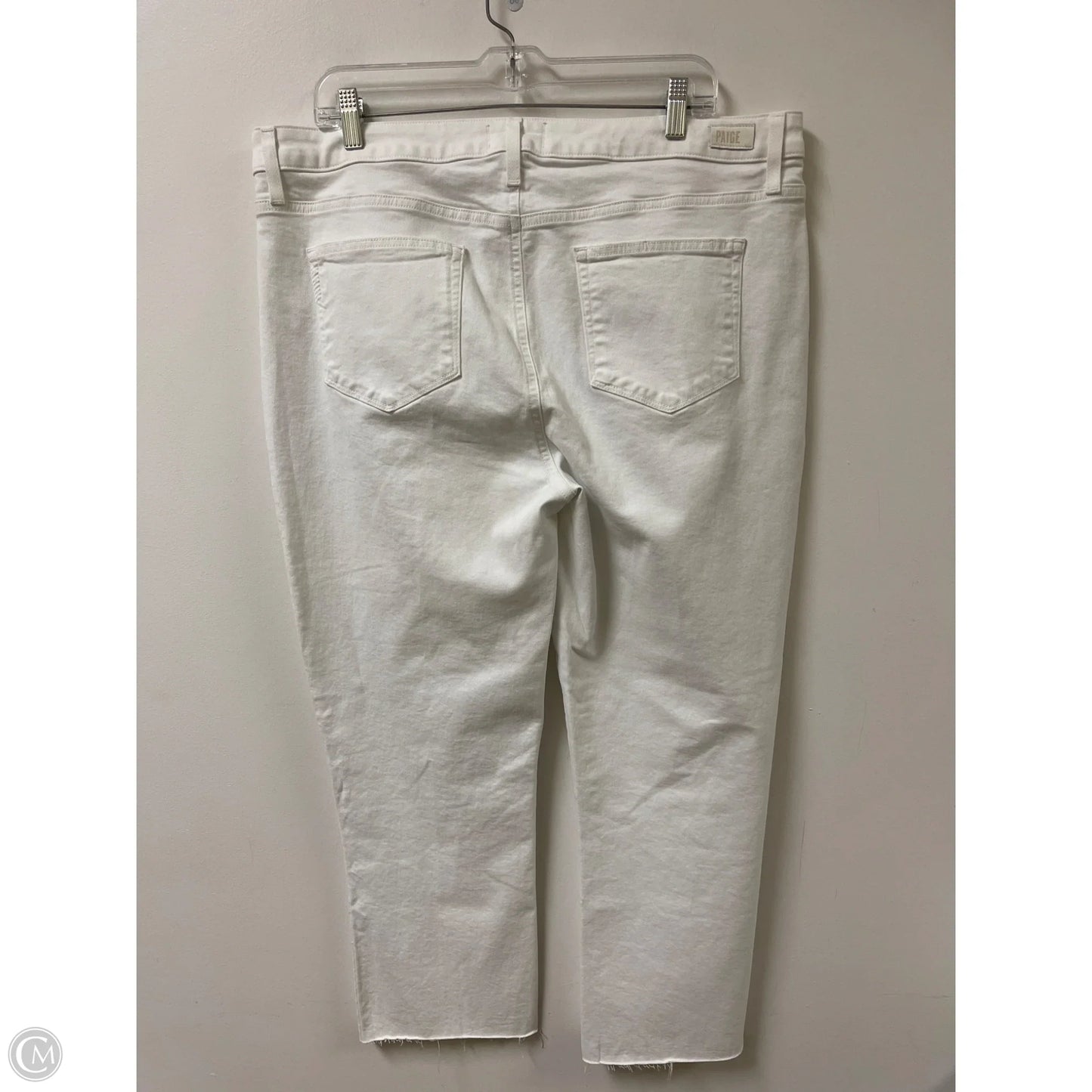 Jeans Straight By Paige In White, Size: 18