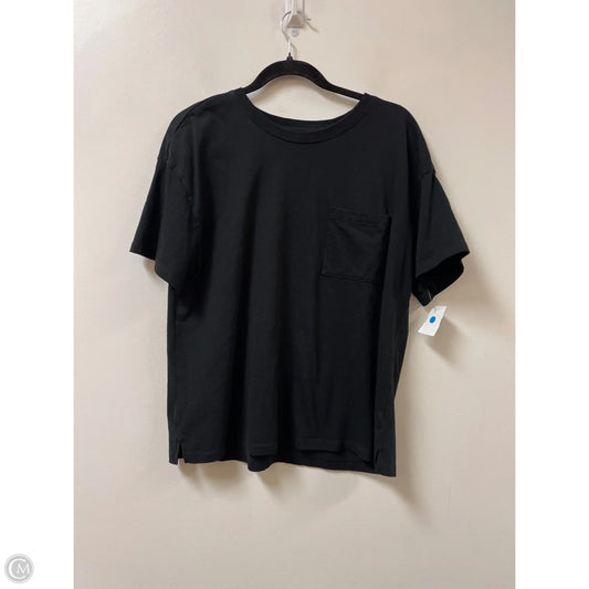 Top Short Sleeve By Time And Tru In Black, Size: L