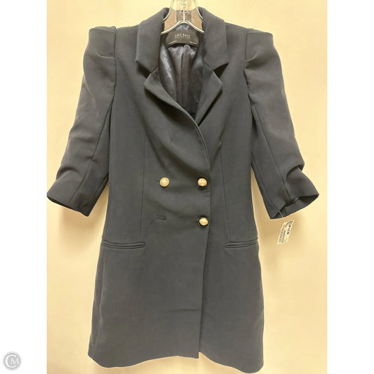 Dress Casual Midi By Zara Basic In Navy, Size: M