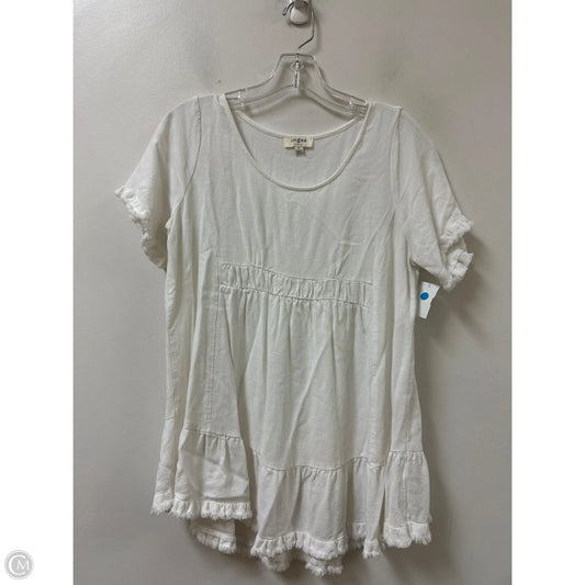 Tunic Short Sleeve By Umgee In White, Size: S