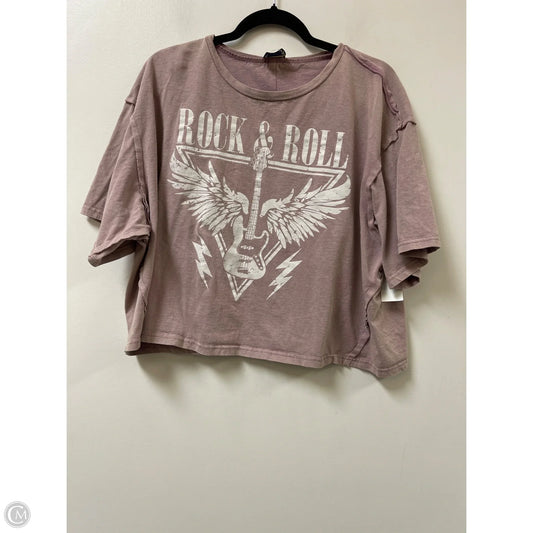 Top Short Sleeve By Arula In Pink, Size: Xl