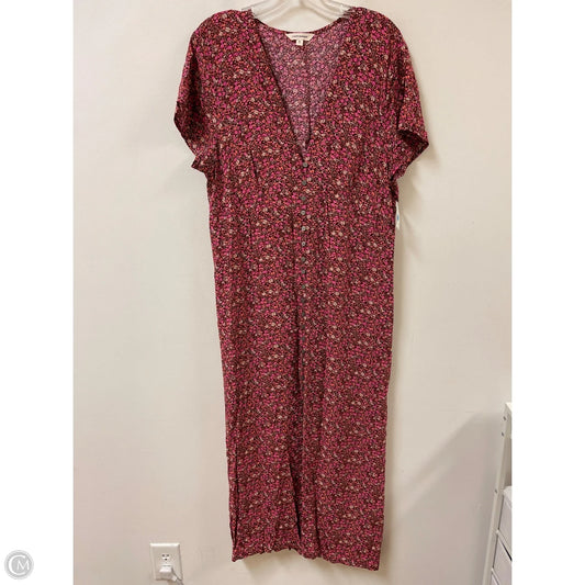 Dress Casual Maxi By Lucky Brand In Floral Print, Size: Xl