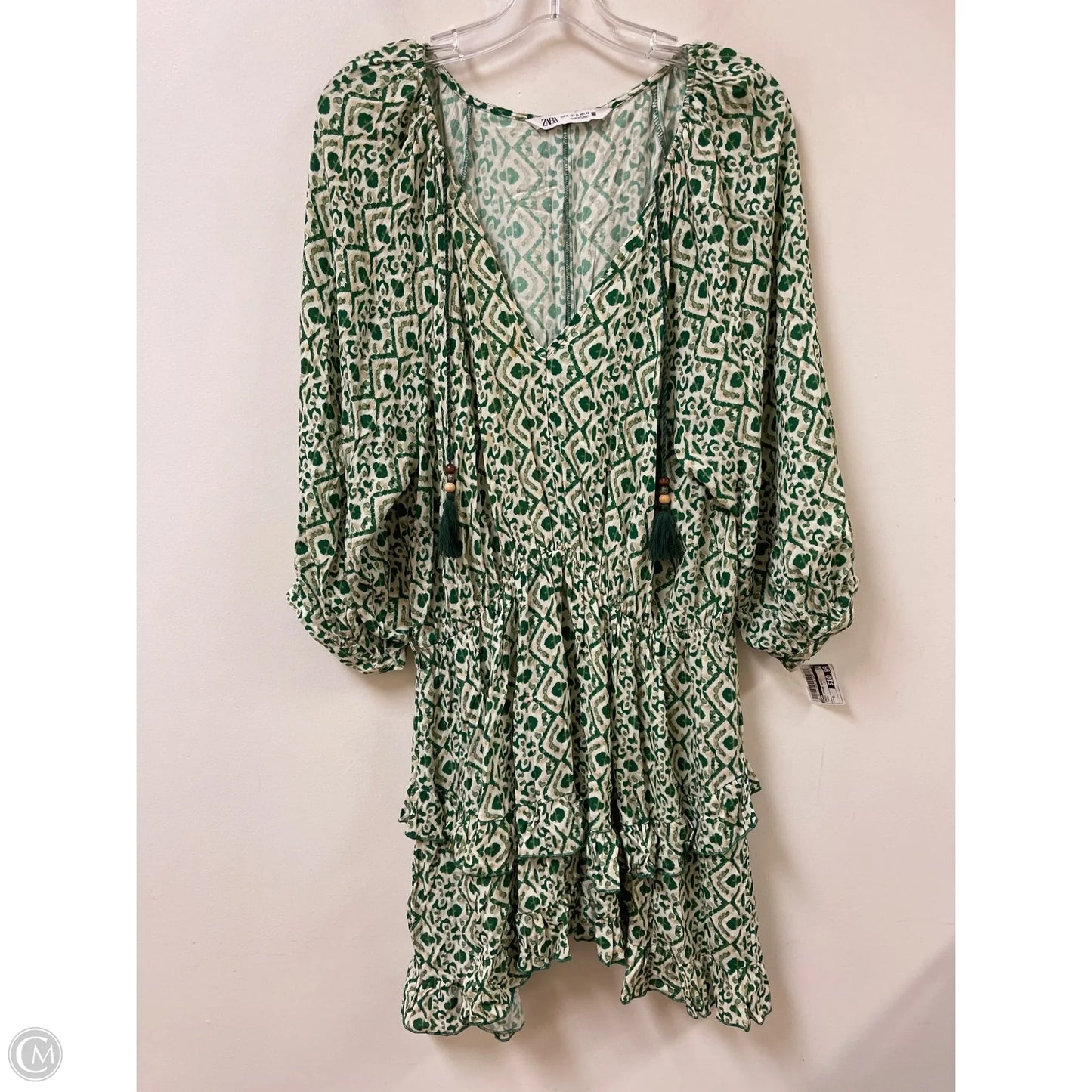 Dress Casual Short By Zara In Green, Size: Xl