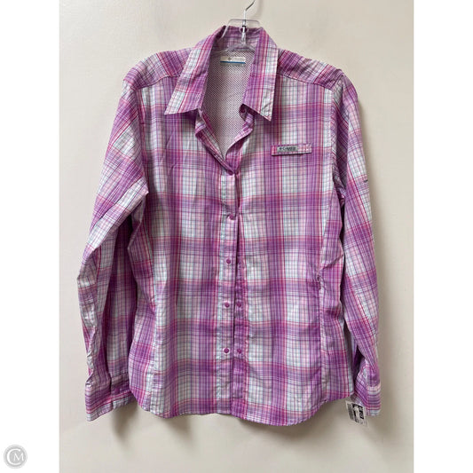 Blouse Long Sleeve By Columbia In Purple, Size: L