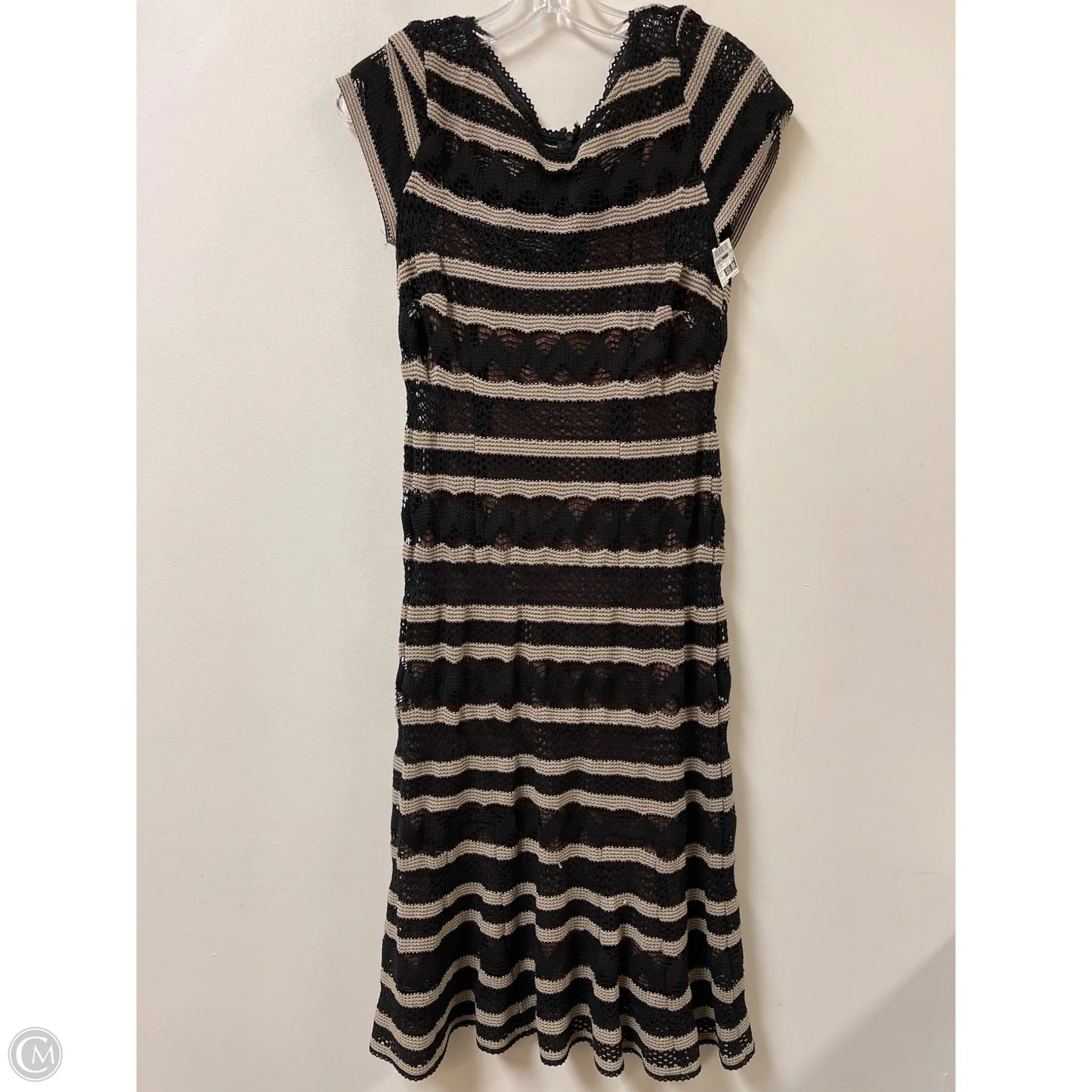 Dress Casual Midi By Nanette Lepore In Black & Cream, Size: S