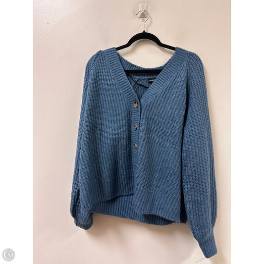 Sweater Cardigan By Torrid In Blue, Size: 1x