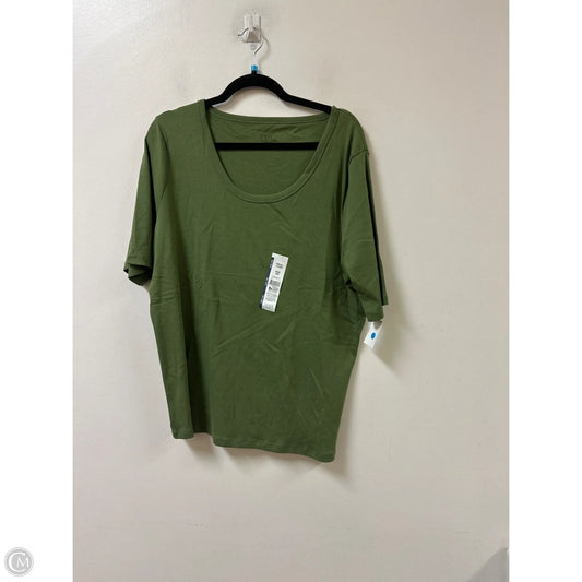 Top Short Sleeve By Time And Tru In Green, Size: 2x