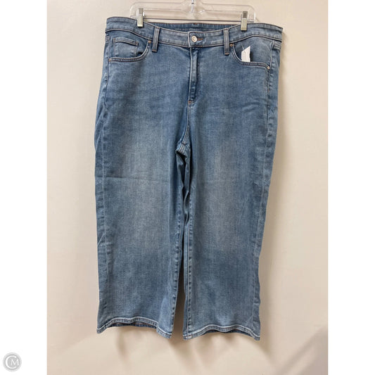 Jeans Wide Leg By Chicos In Blue Denim, Size: 18