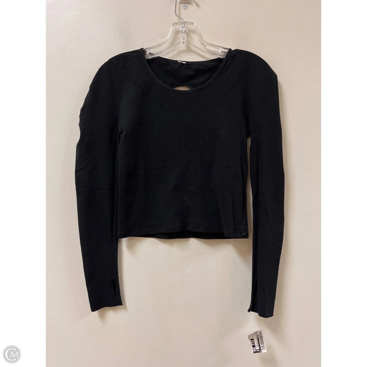 Athletic Top Long Sleeve Crewneck By Fabletics In Black, Size: M