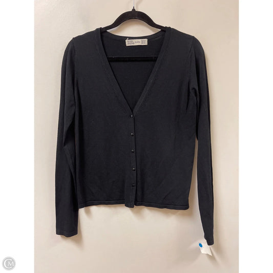Sweater Cardigan By Zara In Black, Size: M
