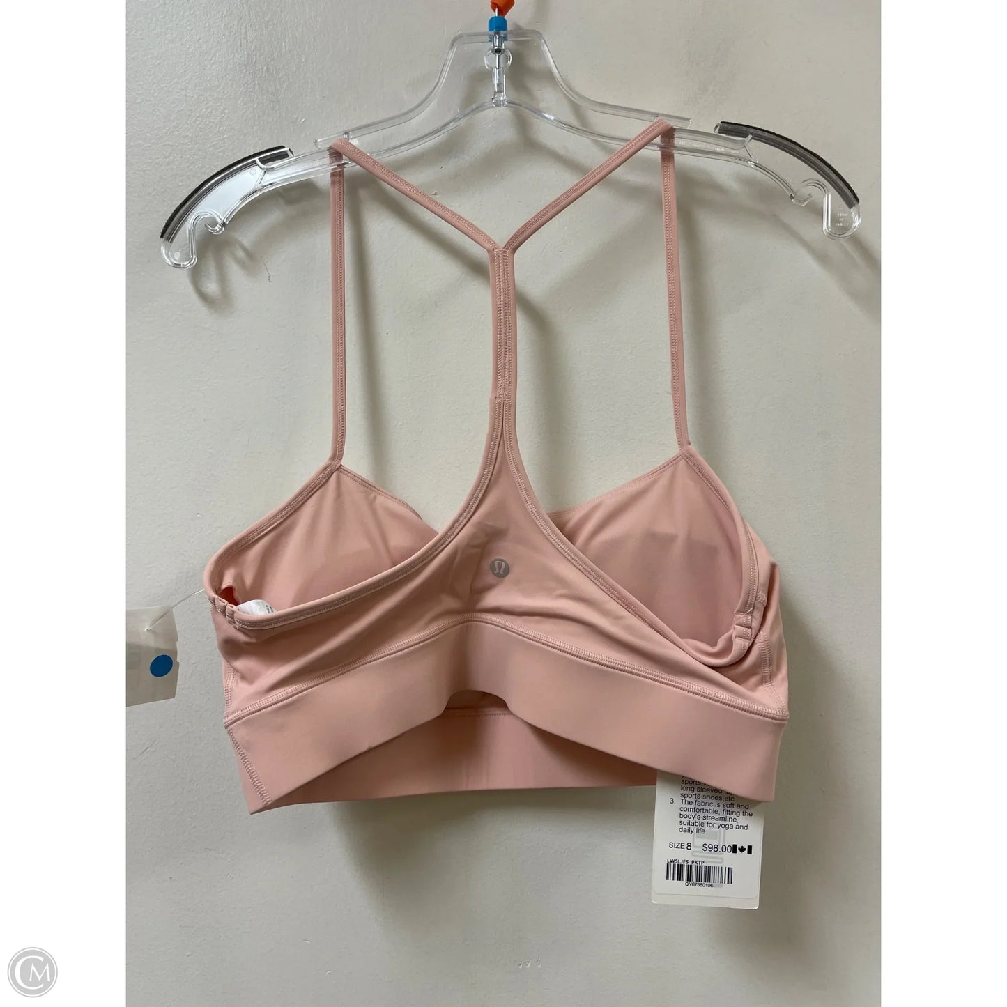 Athletic Bra By Lululemon In Pink, Size: M
