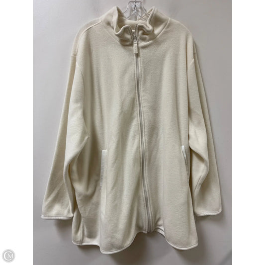 Jacket Fleece By Woman Within In Cream, Size: 3x