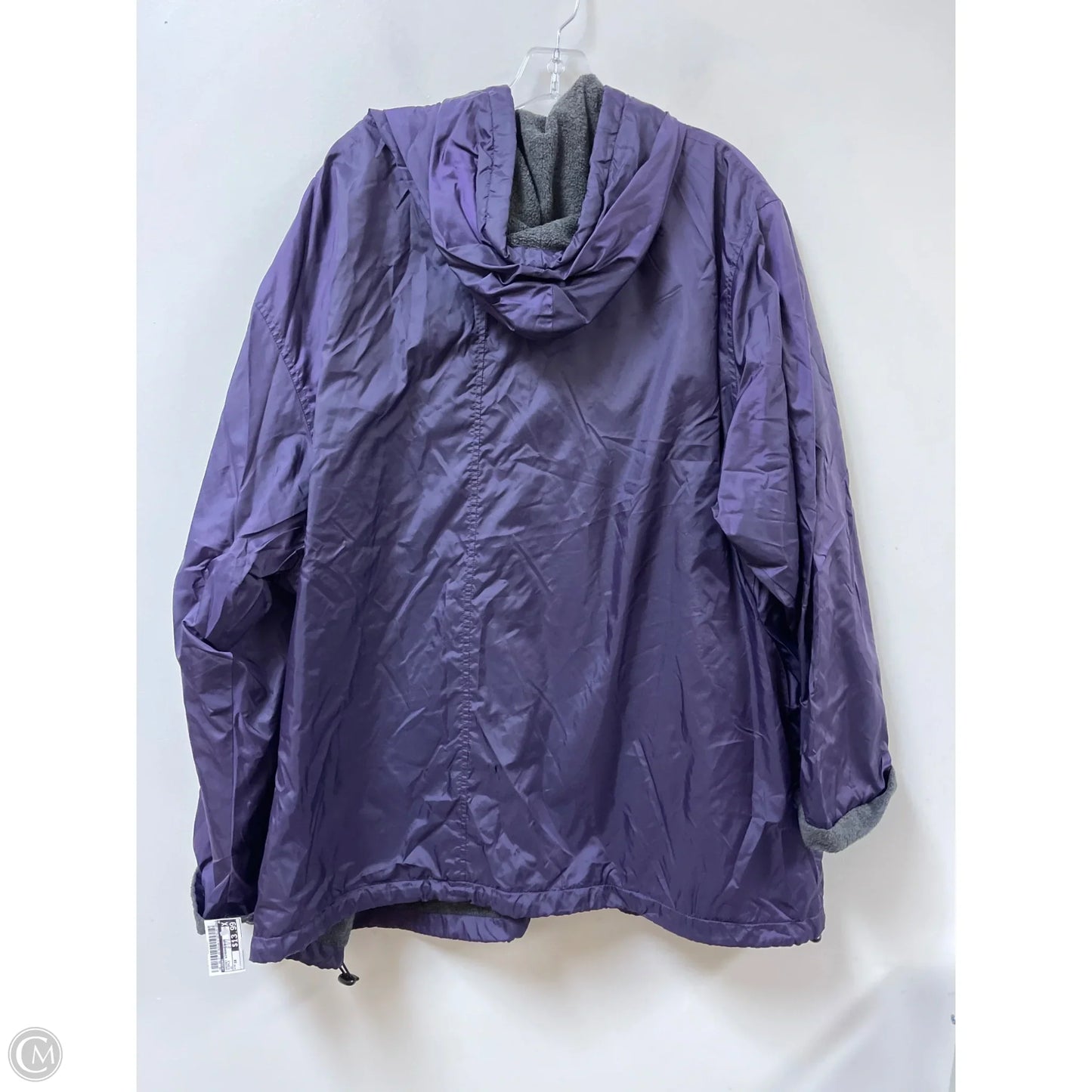 Jacket Windbreaker By Romans In Purple, Size: 3x