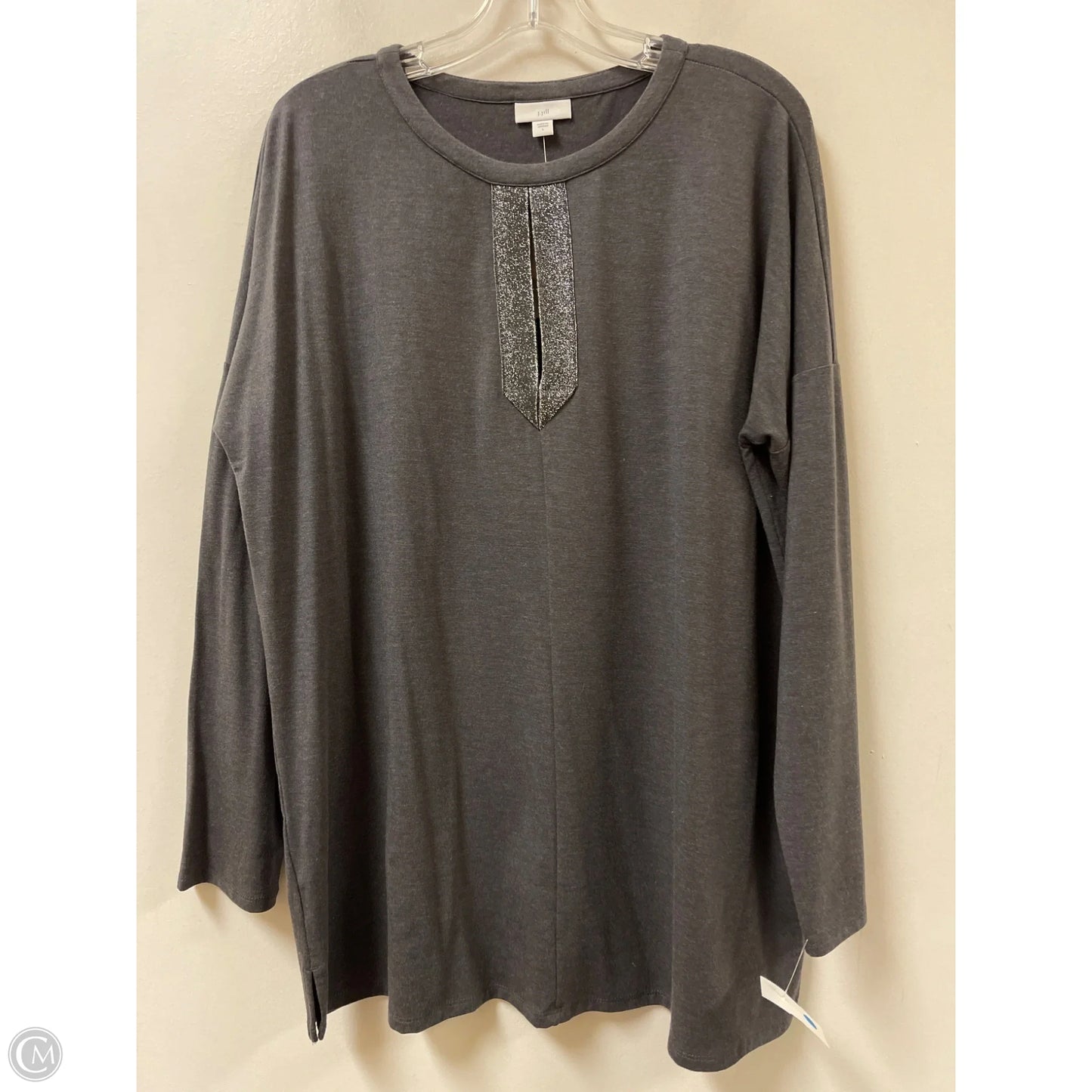 Tunic Long Sleeve By J. Jill In Grey, Size: L