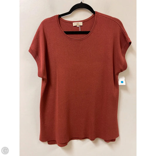 Top Short Sleeve By Entro In Orange, Size: S