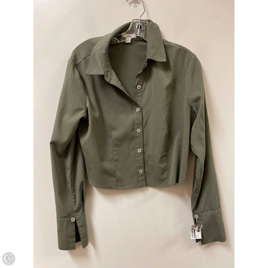 Blouse Long Sleeve By Bar Iii In Green, Size: M