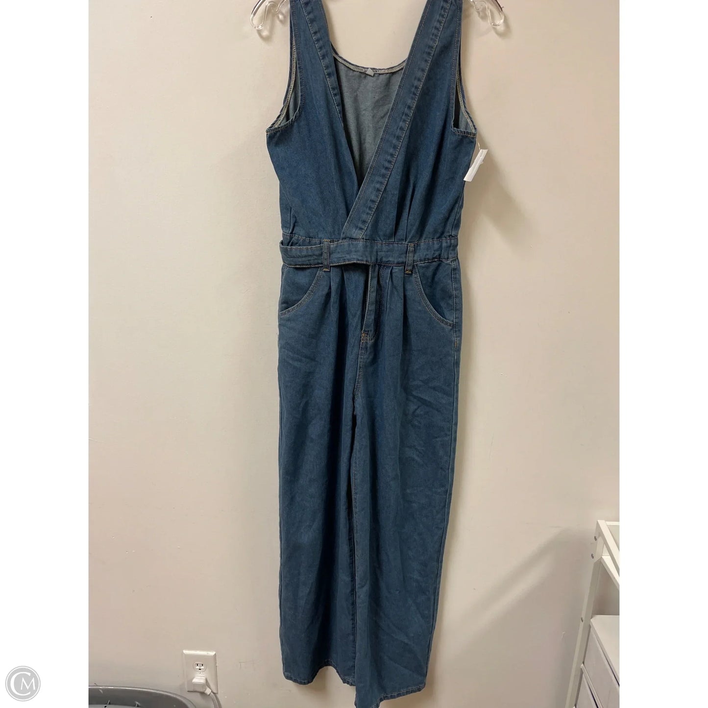 Jumpsuit By Clothes Mentor In Blue Denim, Size: S