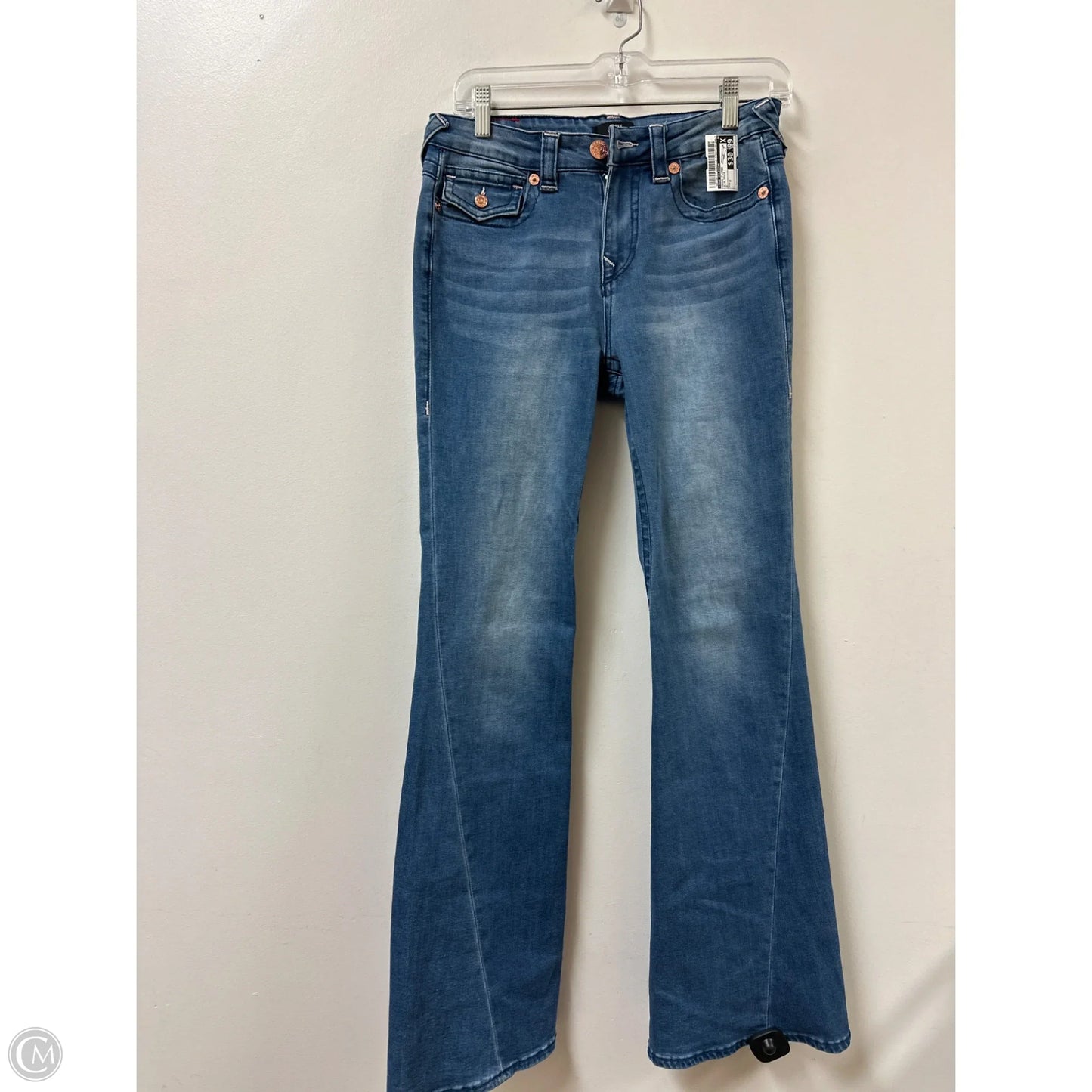 Jeans Flared By True Religion In Blue Denim, Size: 8