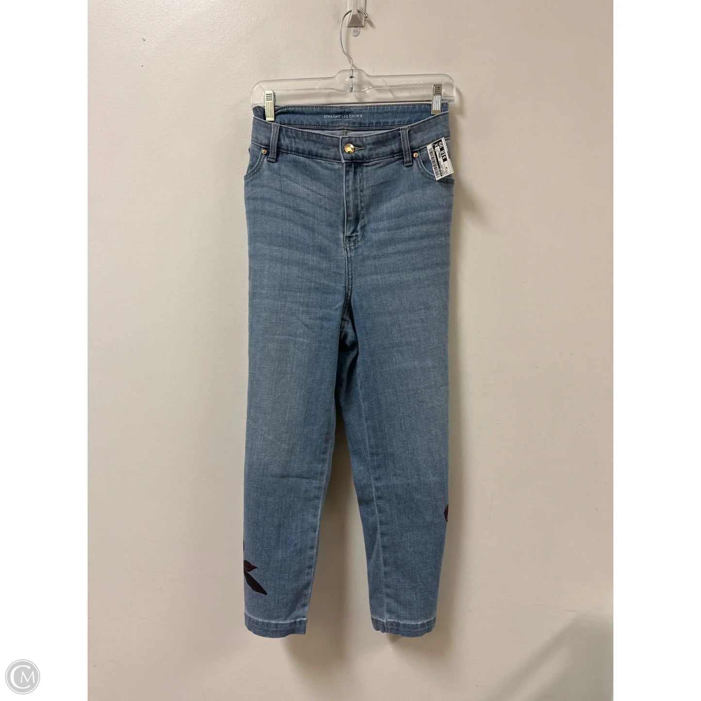 Jeans Cropped By Chicos In Blue Denim, Size: 16