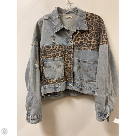 Jacket Denim By Pol In Blue Denim, Size: M