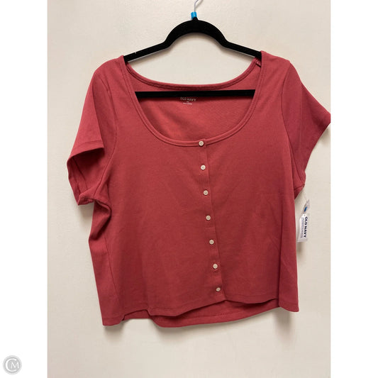 Top Short Sleeve By Old Navy In Red, Size: 1x