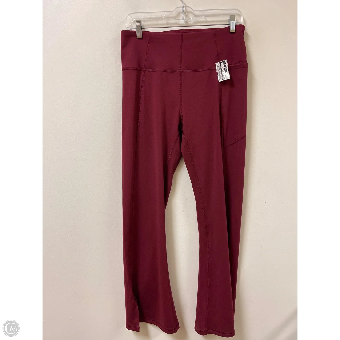 Athletic Leggings By Avia In Red, Size: M