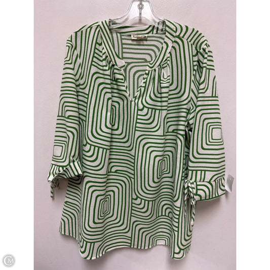 Top Long Sleeve By Indigo Rose In Green, Size: 2x