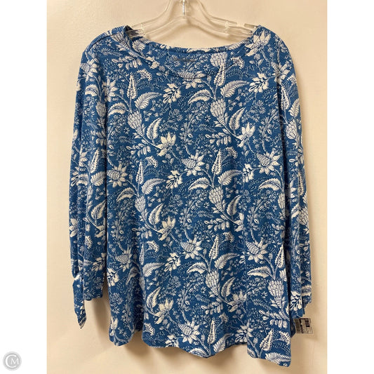 Top Long Sleeve By Northstyle In Blue, Size: L