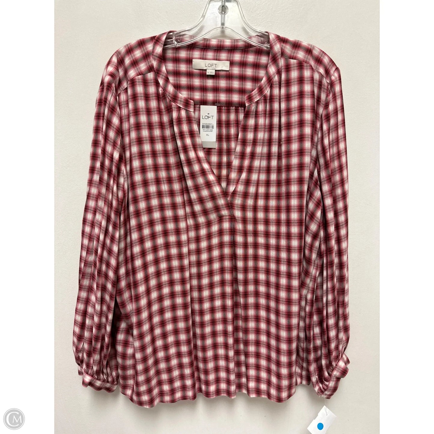 Top Long Sleeve By Loft In Red, Size: Xl