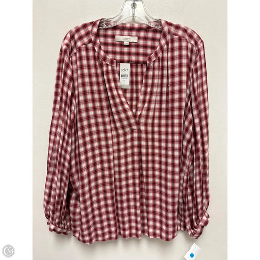 Top Long Sleeve By Loft In Red, Size: Xl