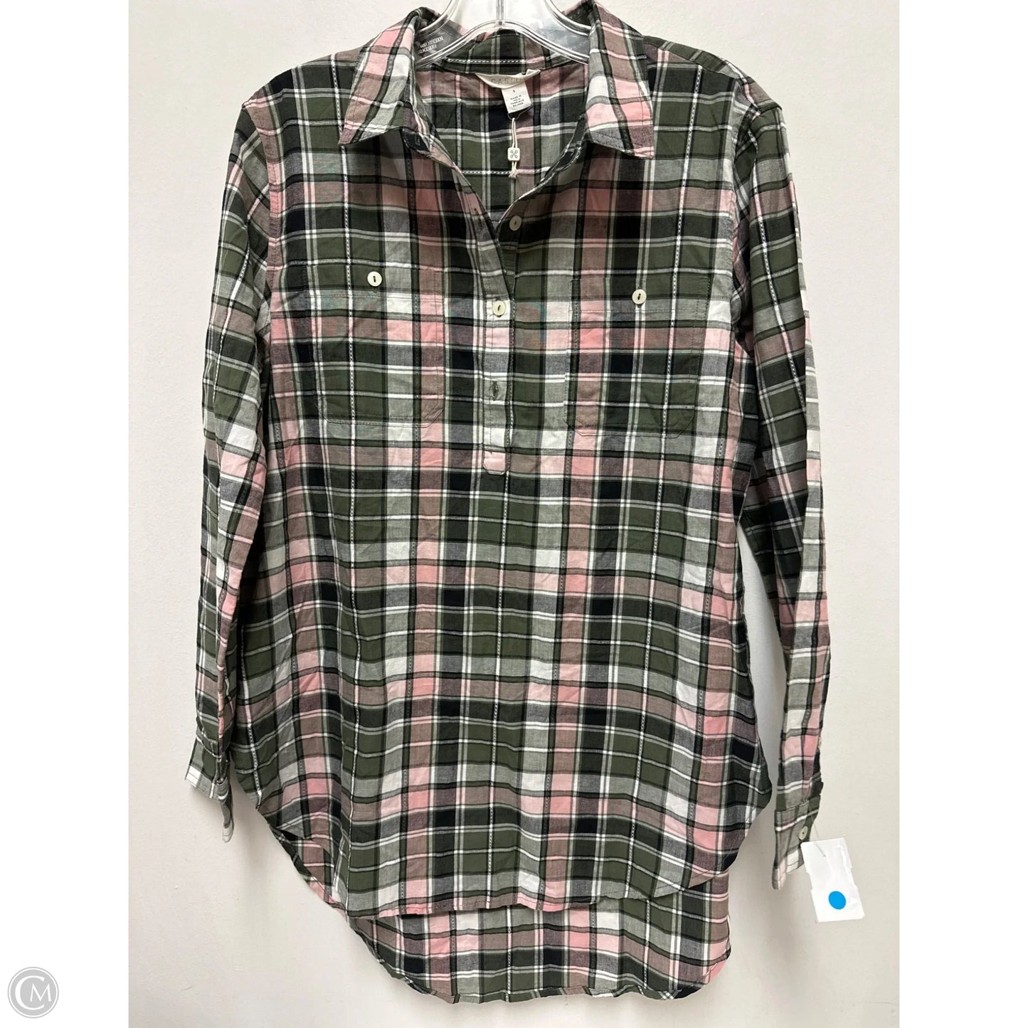 Tunic Long Sleeve By Caslon In Green, Size: S