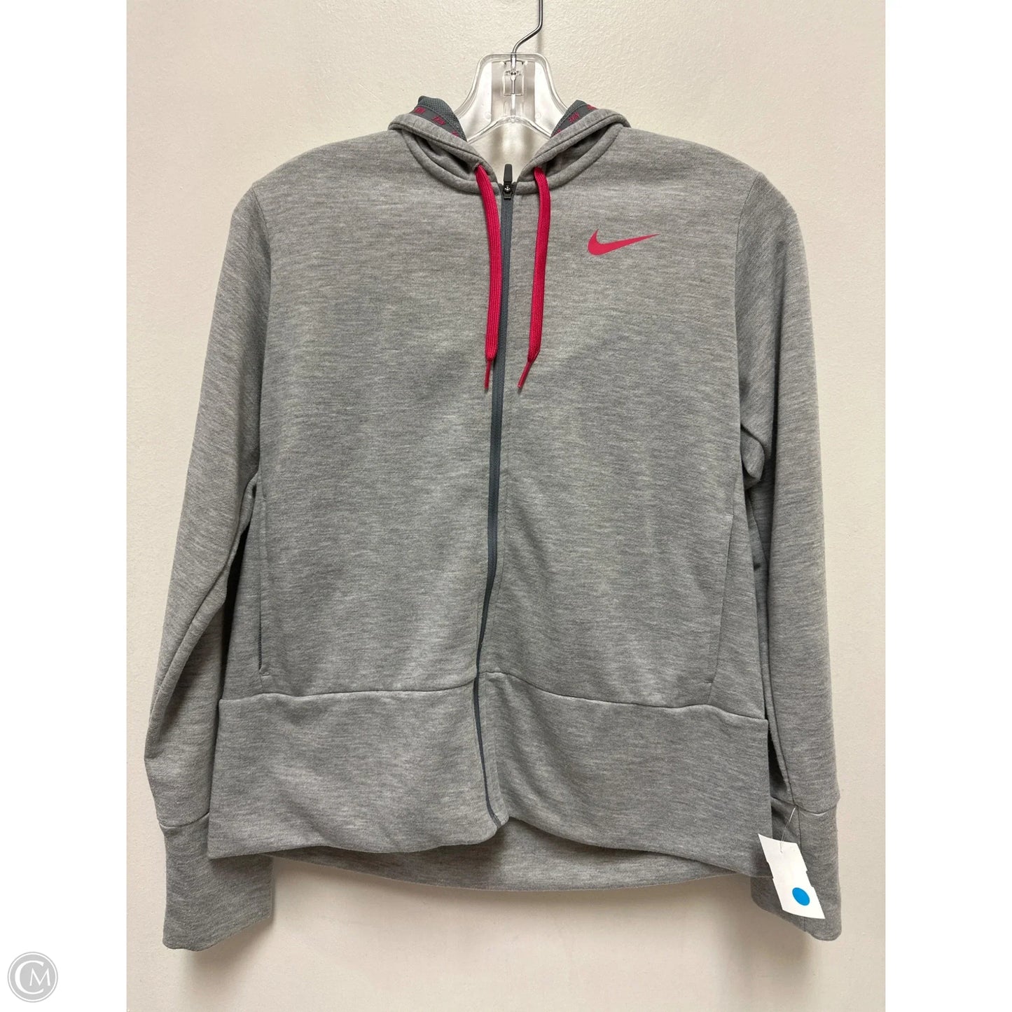 Athletic Jacket By Nike Apparel In Grey, Size: S