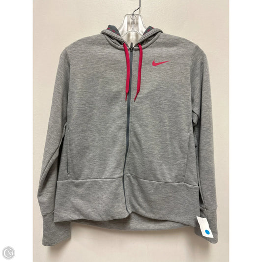 Athletic Jacket By Nike Apparel In Grey, Size: S