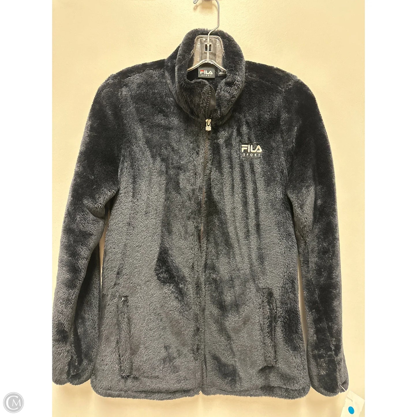 Athletic Jacket By Fila In Navy, Size: S