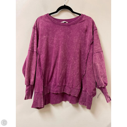 Sweater By Zenana Outfitters In Purple, Size: M