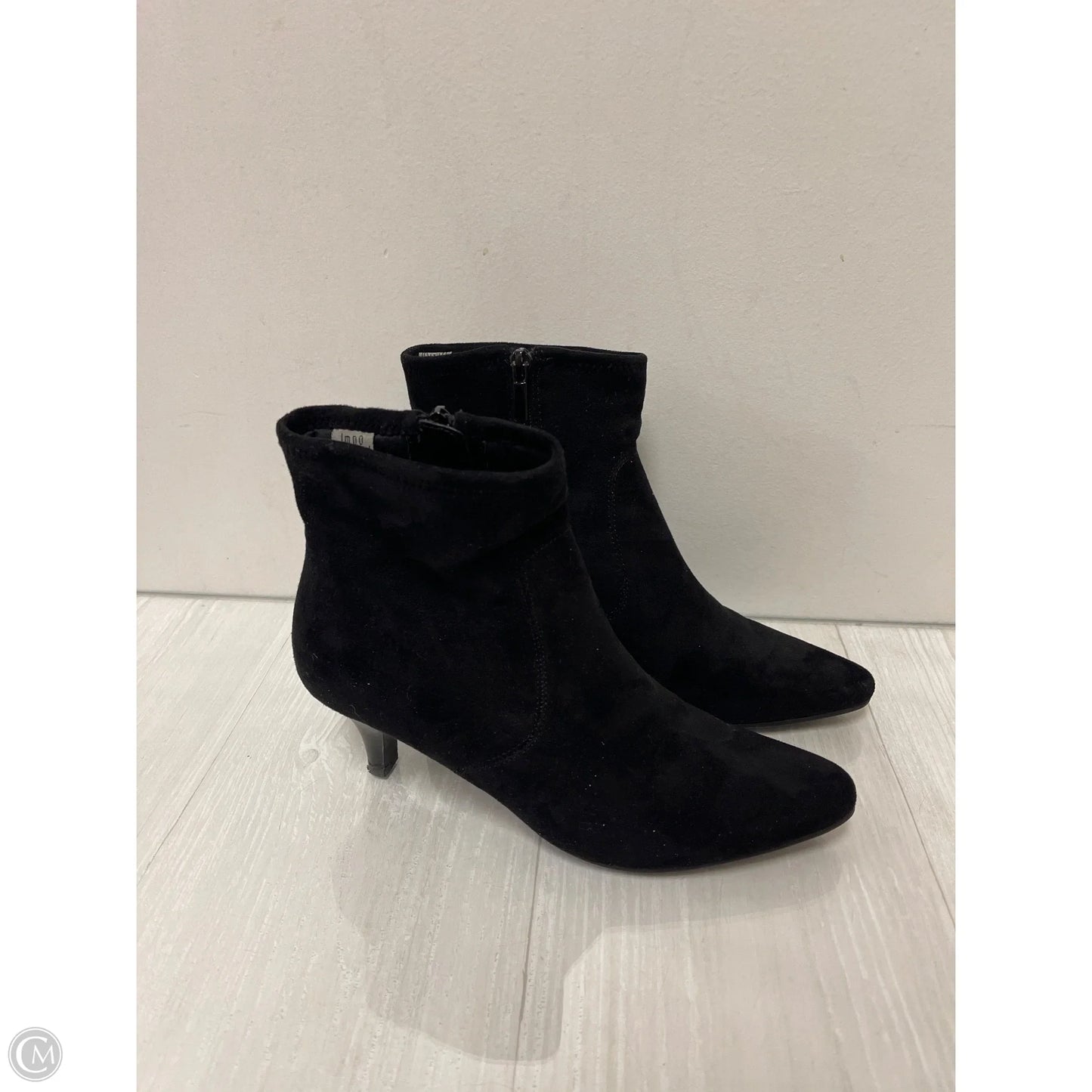 Boots Ankle Heels By Impo In Black, Size: 7.5