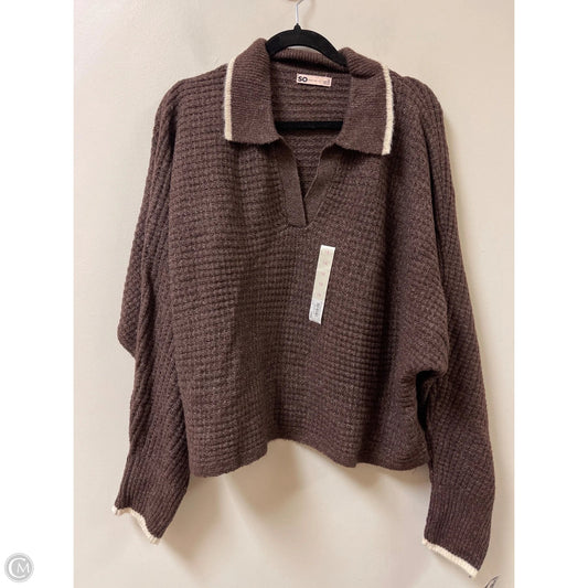 Sweater By So In Brown, Size: 1x