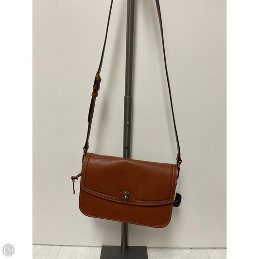 Handbag Leather By Fossil, Size: Medium