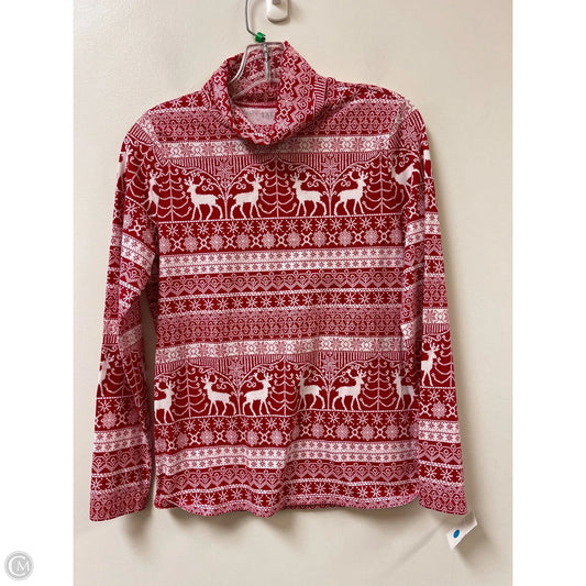 Top Long Sleeve By Talbots In Red, Size: M