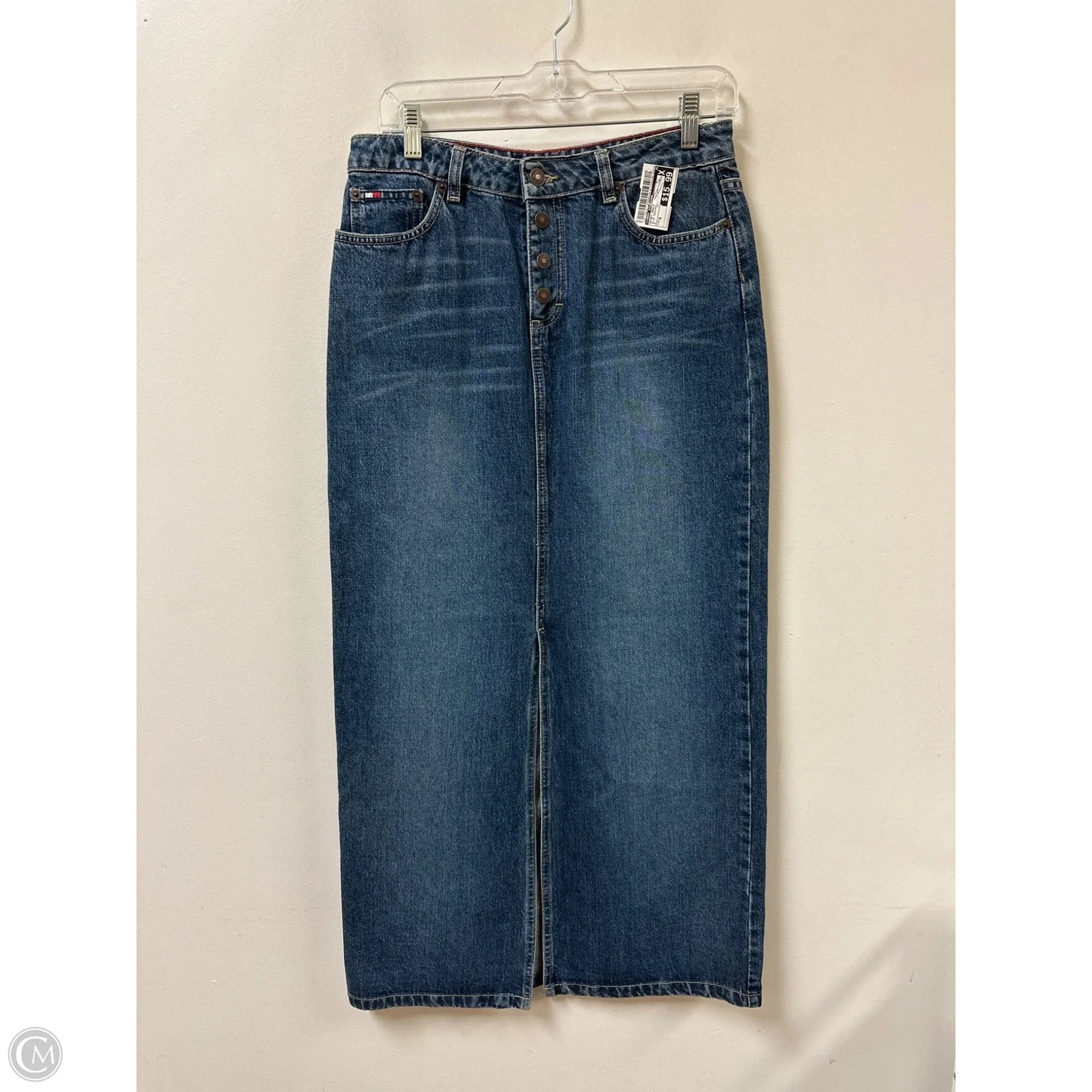 Skirt Maxi By Tommy Hilfiger In Blue Denim, Size: 6