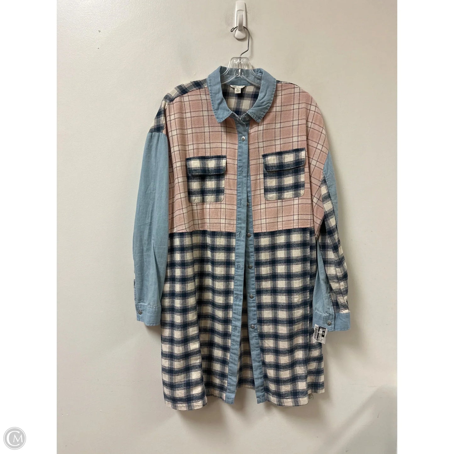 Dress Casual Midi By Cato In Plaid Pattern, Size: Xl