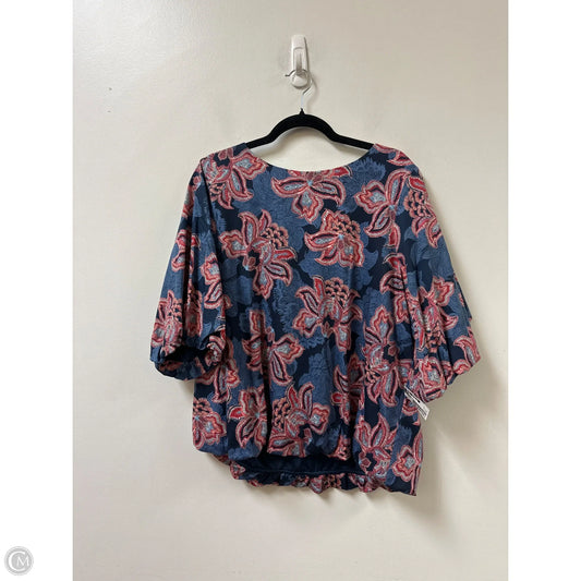 Top Short Sleeve By Chicos In Blue, Size: Xl