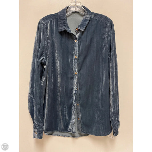 Blouse Long Sleeve By Staccato In Blue, Size: S