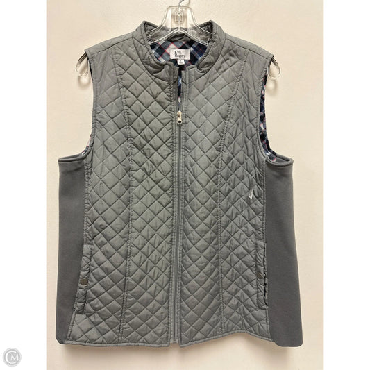 Vest Puffer & Quilted By Kim Rogers In Grey, Size: L