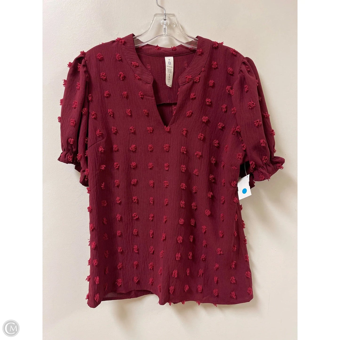 Top Short Sleeve By Clothes Mentor In Red, Size: M