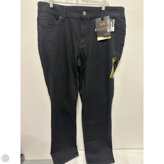 Jeans Straight By Lee In Black, Size: 18