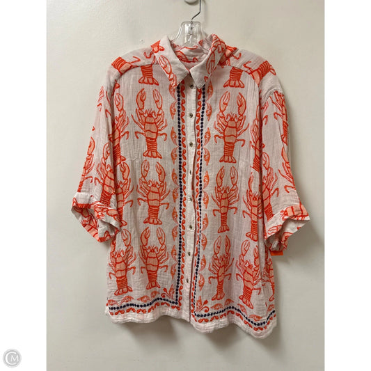 Tunic Long Sleeve By Anthropologie In Orange, Size: M
